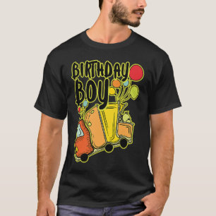 Birthday Party Birthday Boy Garbage Truck for Tod T-Shirt