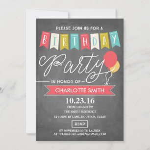 Birthday Party Birthday Invitation