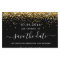 Birthday party black gold glitter save the date
