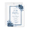 Birthday party blue florals white silver