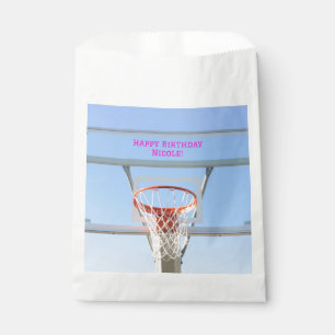 Birthday Party Blue Sky hoop basketball sports Favour Bag