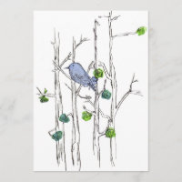 Birthday Party Bluebird Tree Nature Art
