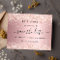 Birthday party blush pink budget save the date