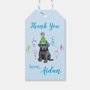 Birthday Party Bouvier des Flandres Thank You Gift Tags