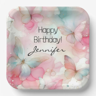 Birthday Party Butterfly Paper Plate