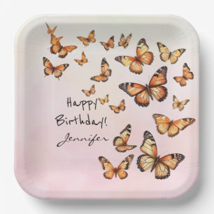 Birthday Party Butterfly Paper Plate