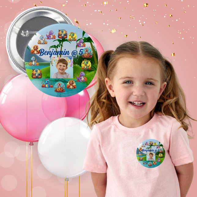 Birthday Party Button Spooky Baby Dino Theme (Creator Uploaded)