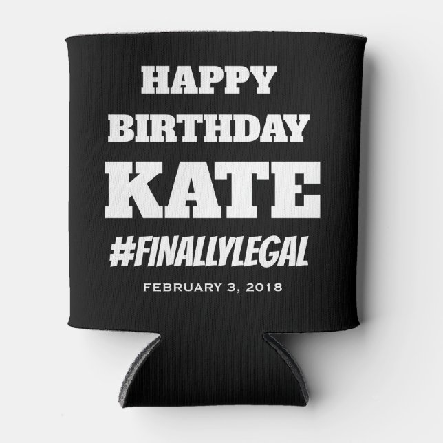 Birthday Party Can Cooler, Custom Party Favours Cooler (Front)