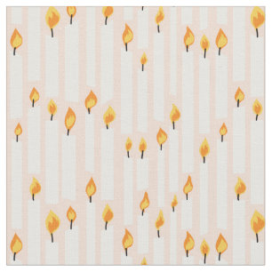 Birthday party candles peach fabric