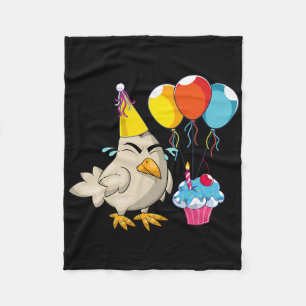 Birthday Party Celebration Cupcake Funny Farm Anim Fleece Blanket