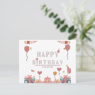 Birthday Party Celebration  Design Postcard