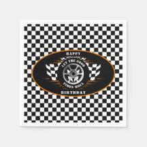 Birthday Party Chequered Flag Sports Car Racing  