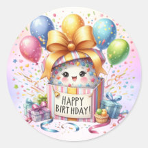 Birthday Party Colourful Balloons Gift Pink Cute