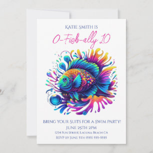 Birthday Party- Colourful Fish  Invitation