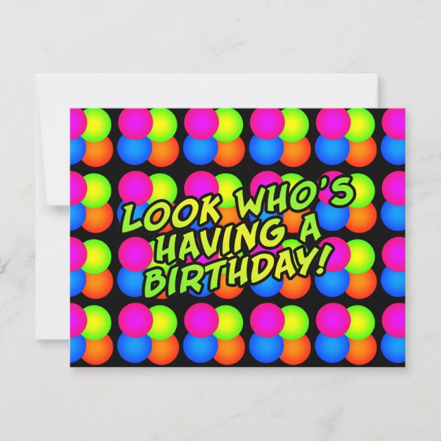 Birthday Party Customisable Invitations (Front)