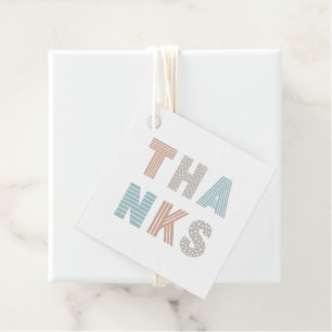 Birthday Party Cute Thank You. Fun & Colourful Gif Favour Tags