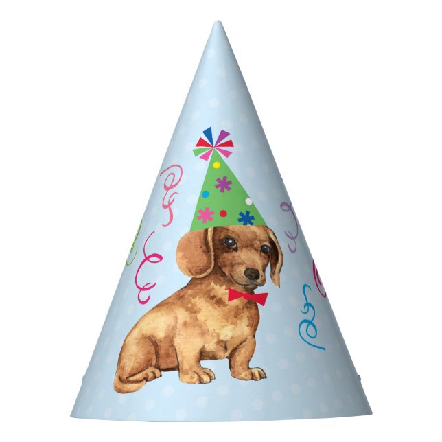 Birthday Party Dachshund Party Hat (Front)