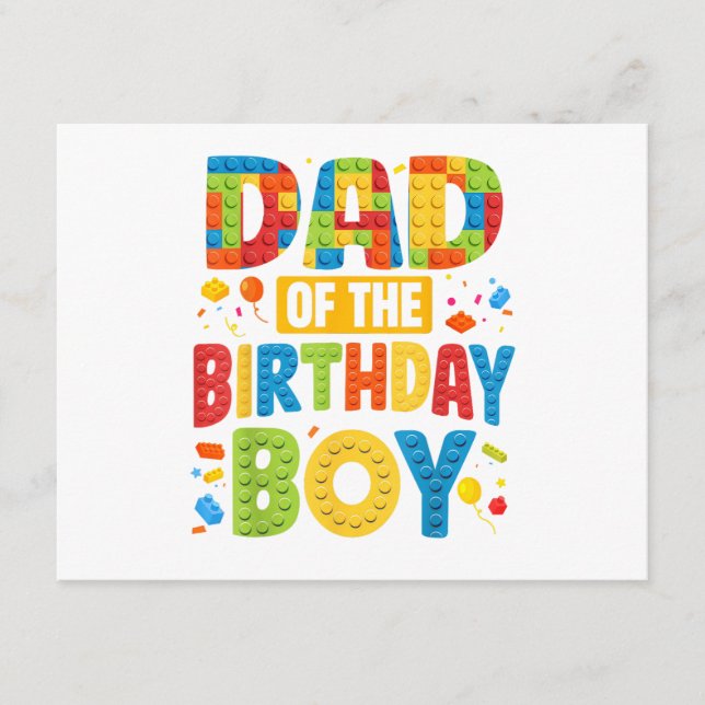 Birthday Party Dad Enclosure Card (Front)
