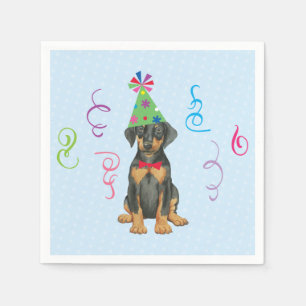 Birthday Party Doberman Napkins