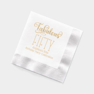 Birthday Party - Fabulous Fifty #7 Foil Napkins