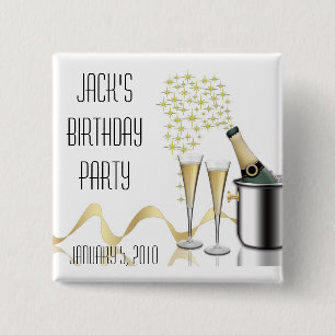 Birthday Party Favour Button