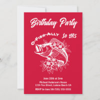 Birthday Party-Fish Hawaiian Cherry Red