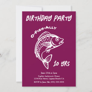 Birthday Party-Fish Invitation