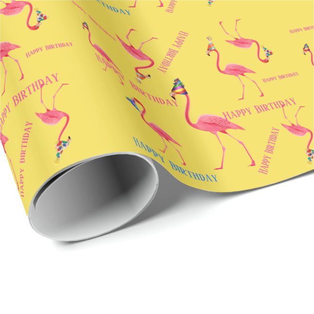 Birthday Party Flamingos Paper (Roll Corner)