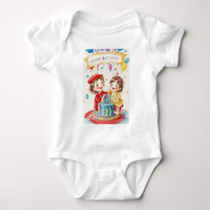 Birthday Party For Twins Bodysuit (Baby)