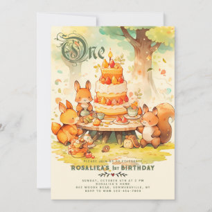 Birthday Party Forest Friends Invitation