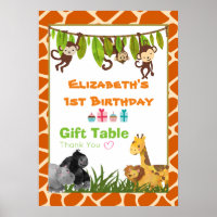 Birthday Party Gift Table Safari Jungle Animals