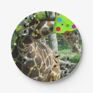 Birthday Party Giraffe Paper Plate