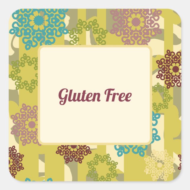 Birthday Party Gluten Free Dietary Advice  Square Sticker (Front)