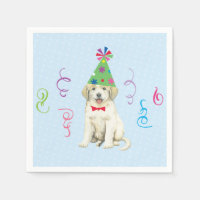 Birthday Party Great Pyrenees Napkins