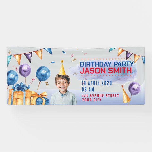 Birthday Party Horizontal Banner (Horizontal)