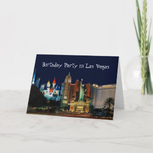 Birthday Party in Las Vegas Card