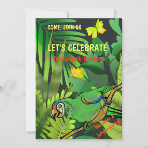 Birthday party in the jungle invitation