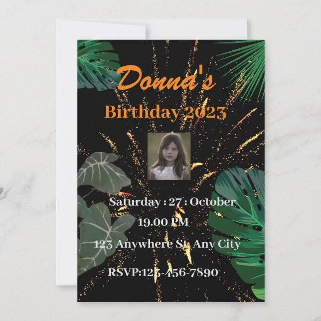 Birthday party Invitation (Front)