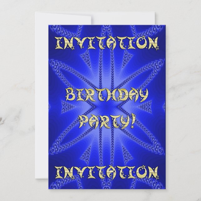 Birthday party invitation (Front)