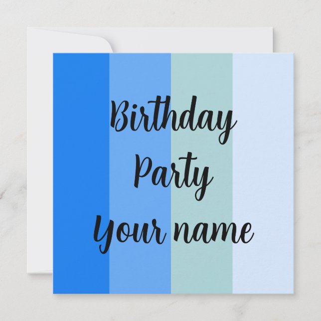 Birthday Party Invitation (Front)