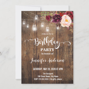 Birthday party invitation