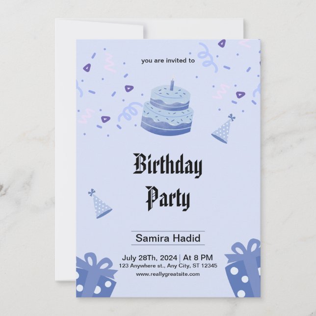  Birthday Party Invitation (Front)