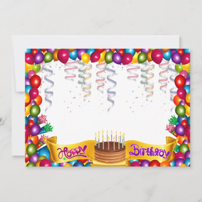 Birthday party invitation (Front)