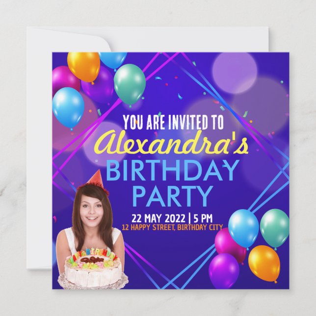 Birthday Party Invitation (Front)