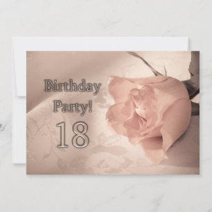 Birthday party invitation 18 years old