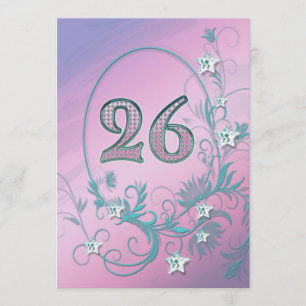 Birthday party invitation 26 years old
