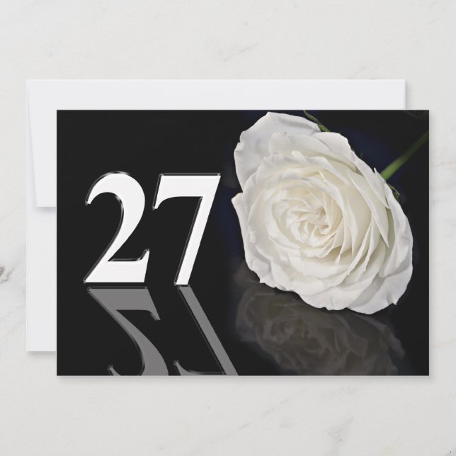 Birthday party invitation 27 years old (Front)