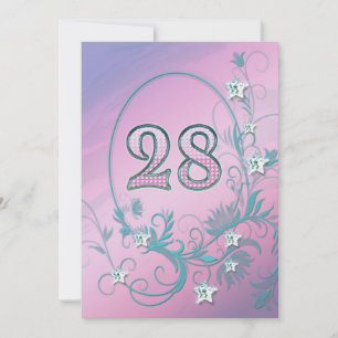 Birthday party invitation 28 years old