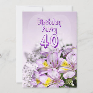 Birthday party invitation 40 years old