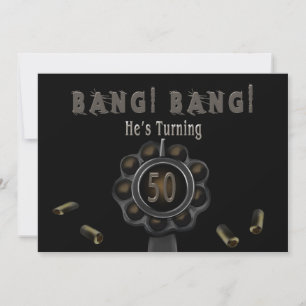 BIRTHDAY PARTY INVITATION - 50TH - BANG PEWTER